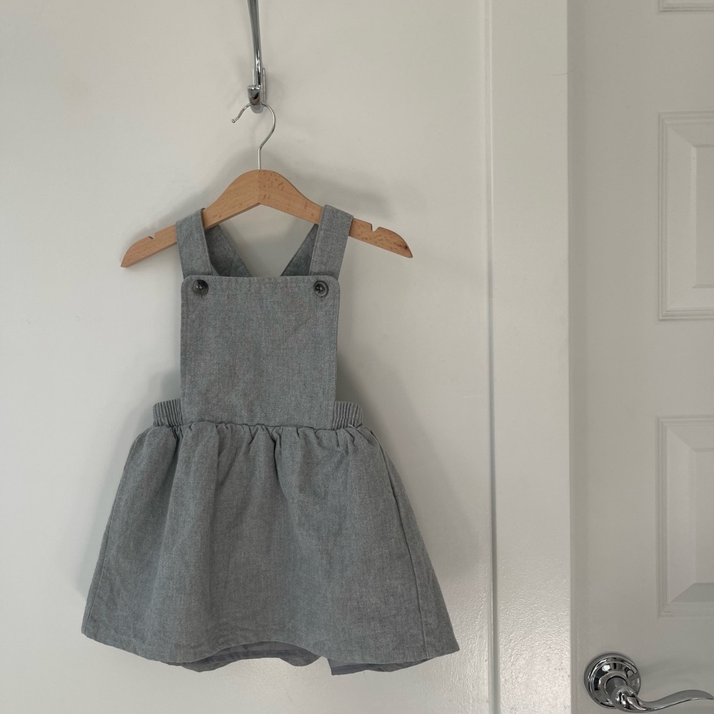 Hope and Henry Gray Pinafore Dress